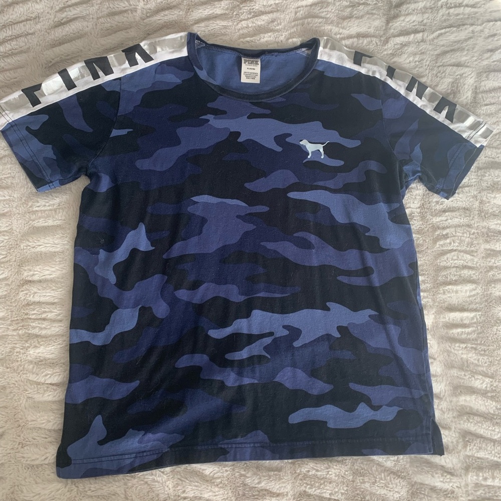 PINK Blue Camo T-shirt